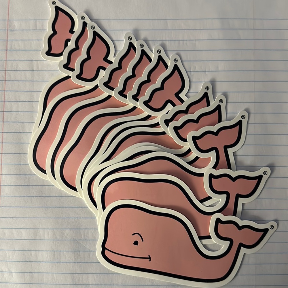 Vineyard Vines whale stickers